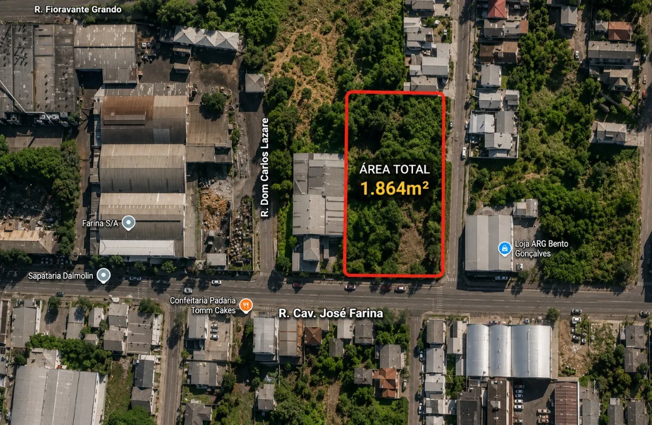 Terreno com 1.864 m² no bairro Licorsul
